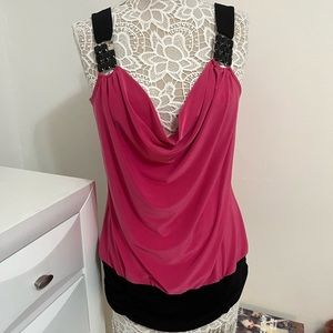 Dots brand pink and black blouse